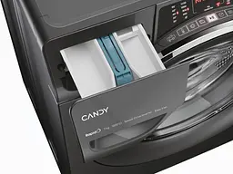 Пральна машина Candy фронтальна 7 кг 1200 A+++ 45 см дисплей пара інвертор cріблястий - мініатюра 9
