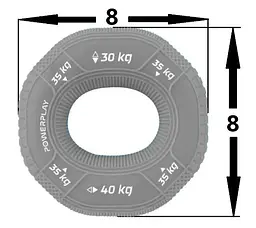 Еспандер кистьовий силіконовий PowerPlay PP-4331 Hand Grip Large 30-35-40 кг Сірий (PP_4331_Grey_(30-35-40)) - мініатюра 5