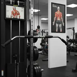 Ручка для верхньої тяги York Fitness 91см вигнута з гумовими рукоятками, хром - мініатюра 8
