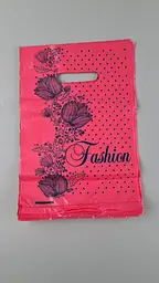 Пакет із прорізною ручкою (20*30)"Fashion квіти Малиновий"Леомі (100 шт.)