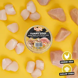 Суп для кішок UNIQ PETS CAT WET FOOD YUMMY SOUP з курячими шматочками та паличками з гребінців, 60 г - мініатюра 5