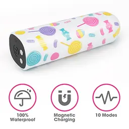 Вібратор для клітора Lovetoy Lollipop Massager 8.5 см мульти - мініатюра 8