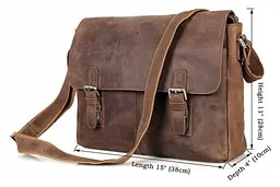 Сумка чоловіча 14420 Vintage коричнева - мініатюра 10