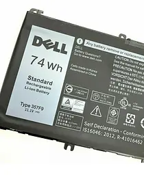 Акумулятор для ноутбука Dell Inspiron 15 5576 5577 7556 7557 7559 7566 7567 7759 (357F9 11.4V 74Wh) - мініатюра 2