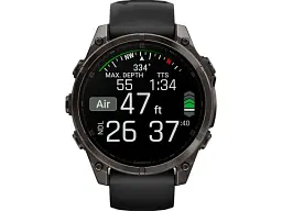 Спортивний годинник Garmin Fenix 8 47mm AMOLED Sapphire Carbon Gray DLC Titanium w. Black/Pebble Gray S. Band (010-02904-20/21) - мініатюра 7
