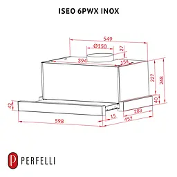 Витяжка телескопічна PERFELLI ISEO 6PWX INOX - мініатюра 16