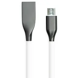 Кабель PowerPlant USB - XiaomicroUSB, 1м, силікон, білий