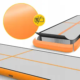 Мат гімнастичний надувний 4FIZJO Air Track Mat 500 x 200 x 20 см White/Orange (P-5907739312051) - мініатюра 11