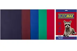 Набір кольорового паперу DARK, 5 кол., 20 арк., А4, 80 г/м² BM.2721420-99 BUROMAX (4823078962317)