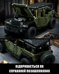 Конструктор Nifeliz Позашляховик Jeep Wrangler Willys 4x4 Off-Road (NF10324) - мініатюра 3