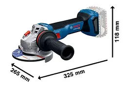Шліфмашина кутова акумуляторна Professional GWS 18V-11S 125мм 18В Bosch teh0025503 - мініатюра 4