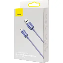 Кабель Baseus Crystal Shine Series Lightning 2.4A (1.2m) purple (CAJY000005) - мініатюра 4