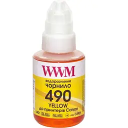 Чорнило WWM Canon GI-490, 140г Yellow (C490Y)