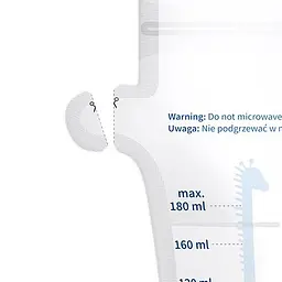 Пакети для зберігання грудного молока BabyOno, 180 мл, 30 шт. (1084) - мініатюра 3