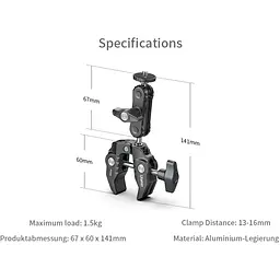 Шарнірне кріплення Ulanzi Vijim Clamp UV-2638 R094 Black - мініатюра 4