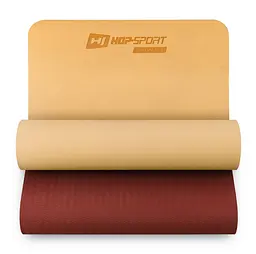 Килимок для фітнесу TPE 0,6см HS-T006GM помаранчево-червоний