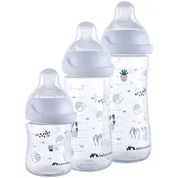 Пляшечка для годування Bebe Confort Emotion Physio Urban Garden, 150 мл, біла (3102209110) - мініатюра 4