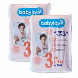 Підгузники Babylove Premium 3 Midi (4-9 кг) 92 шт