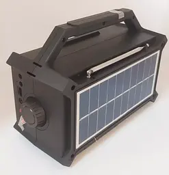 Портативна Bluetooth колонка FP-236-S-L радіо + зарядний пристрій + сонячна панель + 2 лампи - мініатюра 3