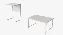 Стіл журнальний приставний Террі Комбо Ferrum-decor 345x662x440 Білий метал ДСП Білий 16 мм (FRD-105143) - мініатюра 4