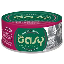 Вологий корм Oasy Cat Wet More Love для дорослих котів курка з ягням та броколі 70 г