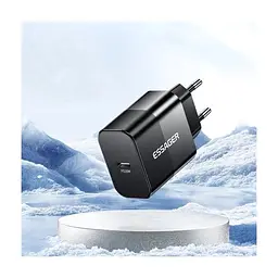 Зарядное устройство Essager USB-C PD20W + cable USB-C to USB-C 60W black (E20JSB1-SYTT1-T) - миниатюра 5