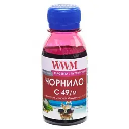 Чорнило WWM GI-490M для Canon Pixma G1400/2400/3400 100г Magenta водорозчинне (C49/M-2)