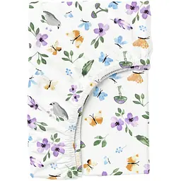 Простирадло Cosas на резинці 80х200 birds, фіолетовий (BirdsMushroomsViolet_80x200x20)
