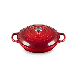 Каструля Le Creuset Signature Cast Iron Shallow Casserole 21180300602430 3.5 л 30 см вишнева - мініатюра 2