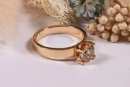Каблучка з шипами з муассанитом 1ct 19.5 K-0311 - мініатюра 5