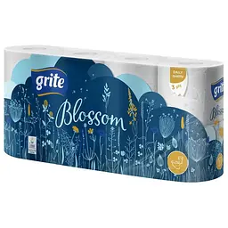 Туалетний папір Grite Blossom 3 шари 8 рулонів (4770023348675/4770023346749)