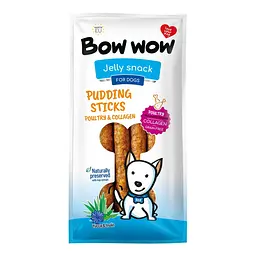 Ласощі для собак Bow wow пудингові палички з птиці, колагену, юки та інуліну 27-30 см (ціна за упаковку)