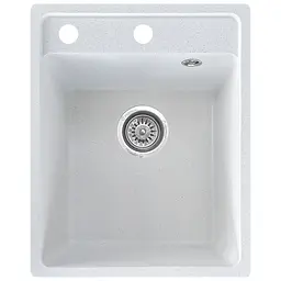 Мийка кухонна Valetti 85C гранітна 510х410 мм біла - мініатюра 7