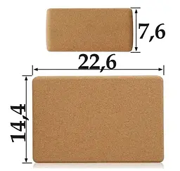 Блок для йоги PowerPlay PP_4006 з пробкового дерева Cork Yoga Block (PP_4006_Cork) - мініатюра 5