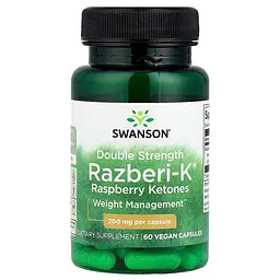 Кетони малини Razberi-K 200 mg, 60 вегакапсул Swanson vit0004327