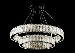Люстра стельова LED Splendid Ray L8560C/400+600/2, 170W, хром, білий, сучасний стиль для дому - мініатюра 4