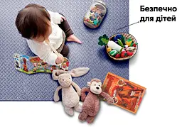 Татамі мат EasyFit 8 шт (30х30х1 см) хвіст ластівки сіній - мініатюра 6