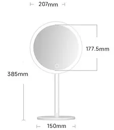 Дзеркало для макіяжу DOCO Daylight Mirror (DM005) з підсвічуванням біле - мініатюра 8