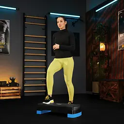 Степ платформа Trex Sport TX-030AS 3 рівнева чорно-блакитна - мініатюра 5