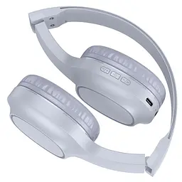 Бездротові навушники з мікрофоном Hoco W46 Charm BT Bluetooth 5.3 AUX 200 мАг Grey (31654_2907101) - мініатюра 3