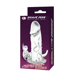 Насадка на пеніс із вібрацією BAILE Brave Man Vibrating Baile BI-026204 99116 - мініатюра 3