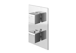 Душова система Kohlman Excelent 35 chrome з термостатом + BOX прихованого монтажу KPL-QW431HQ35, Хром - мініатюра 3