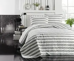 Покривало Eponj Home стьобане з наволочкою - Hook gri сірий 160*220