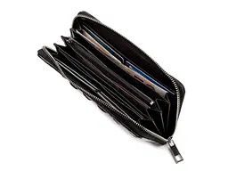 Гаманець-клатч із натуральної шкіри крокодила чорний 19×9,5 см CROCODILE LEATHER sum0029080 - мініатюра 7