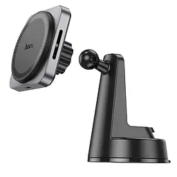 Автотримач з БЗП Hoco HW16 Speed (center console) Black / Metal gray - мініатюра 4