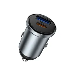 Автомобільне зарядне пристрій WIWU 35W Nano Lite A+C Fast Car Charger Wi-CC030 Сірий - мініатюра 3