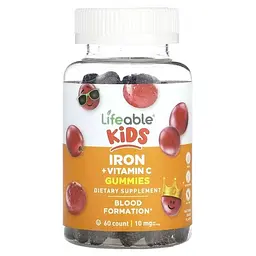 Железо Kids Iron + Vitamin C 10 mg 60 Gummies Lifeable vit0005984