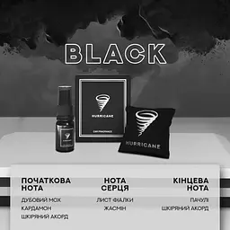 Автомобільне аромасаше Hurricane Black Standart [104125] - мініатюра 2