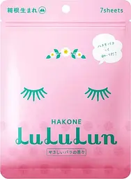 LULULUN Face Mask Hakone Rose зволожуюча маска з екстрактом троянди, 7 шт х 4 уп - мініатюра 2