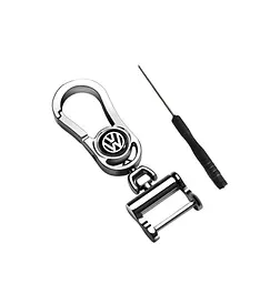 Брелок для ключів Volkswagen з викруткою, хром, карабін